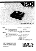 Sony PS-X9 - Service Manual 